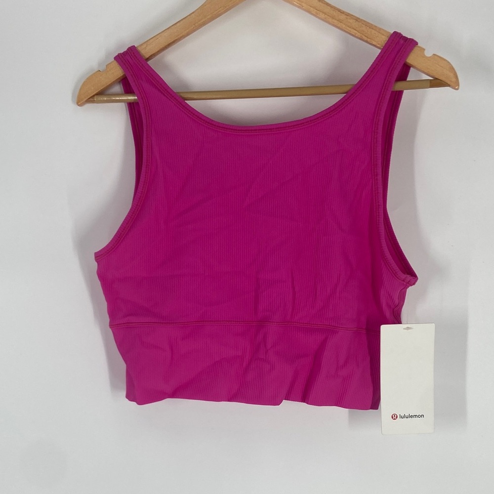 Lululemon Pink Cropped Tank Top Size 12 NWT